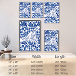 Personalised Toile De Jouy Holding Hands Poster Painting Framed Painting with Name Wall Decor Mother's Day Birthday Gift for Mom Woman