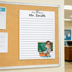 Personalised Cartoon Male Teacher Photo Notepad with 40/80 Pages and Text Teacher's Day Graduation Season Gift for Male Teacher