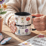 Personalized Birth Flower 11 oz 15 oz Ceramic Mug with Name and Title Daily Drinking Mother's Day Gift for Mom Grandma