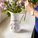 Personalised Never Forget How Much We Love You Elephant Ceramic Flower Vase with Name Room Decor Mother's Day Gift for Mom Grandma