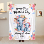 Plaid personnalisé avec nom et année Cadeau de fête des mères pour maman