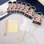 Cara personalizada Foto Graduación Cupcake Toppers Juego de 12 Graduación Decoración de la fiesta Regalo para la clase de 2026 Graduados
