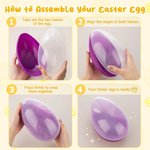 Oeuf de Pâques Géant Personnalisé avec Nom et Motif d'Oreilles de Lapin Cadeau de Pâques pour Garçons Filles