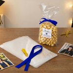 Sac à pop-corn transparent avec nom et année pour les diplômés de la promotion 2026