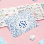 Personalized Chinoiserie Mahjong Tri-fold Card Cover Waterproof Stickers Set with Letters Gift Decor Mahjong Accessory Gift for Mahjong Lovers