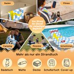 Personalisiertes Strandtuch im Fußball-Design | mit Silhouettenmotiv | in 2 Größen erhältlich | Geburtstag Geschenk für Fußball-Liebhaber