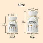 Personalized Birth Flower Ceramic Vase with Name and Title Mother's Day Birthday Gift for Mom Grandma Family