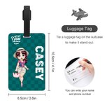 Etiquette de bagage de voyage personnalisée avec nom et texte Accessoire de voyage Cadeau d'anniversaire pour la famille et les amis