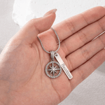 Personalizzato inciso nome bussola collana gioielli Dainty Compleanno anniversario laurea regalo per le donne uomini viaggiatori