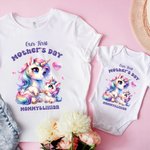 T-shirt personnalisé Ourson Classique Fantaisie Licorne 100% coton Bodysuit bébé avec nom Anniversaire 1er cadeau fête des mères pour bébé maman