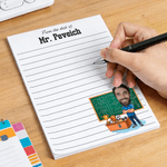 Personalised Cartoon Male Teacher Photo Notepad with 40/80 Pages and Text Teacher's Day Graduation Season Gift for Male Teacher
