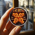 Moneta commemorativa personalizzata Brother Fire Fist Bump con 2-6 nomi e supporto Regalo di laurea per fratello amico