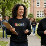 Personalisierte Multicolor Lehrer Sweatshirt T-shirt Hoodie mit Titel und Nachname Graduierung Lehrer Anerkennung Geschenk für Lehrer