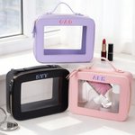 Sac portable en cuir PU pour tuiles de mahjong avec monogramme coloré Accessoire de mahjong Cadeau de pendaison de crémaillère de la fête des mères pour les amateurs de mahjong Joueurs