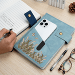 Personalized Birth Flower Name A5 Notebook with Storage Pocket and Lined Pages Daily Essentials Birthday Mother's Day Gift for Office Worker Mom