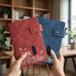 Personalized Birth Flower Name A5 Notebook with Storage Pocket and Lined Pages Daily Essentials Birthday Mother's Day Gift for Office Worker Mom