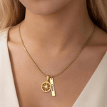 Personalizzato inciso nome bussola collana gioielli Dainty Compleanno anniversario laurea regalo per le donne uomini viaggiatori