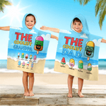 Personlig glassfamilj Snabbtorkande barn Strandhandduk med huva och namn Researtiklar Sommarfest Födelsedagspresent för familj Barn