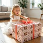 Henkilökohtainen syntymä kukka seppele syntymäpäivä hattu raidallinen käärepaperi kasvot valokuva syntymäpäivä suosikki perheen ystävät