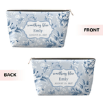 Henkilökohtainen Floral Portable Makeup Bag nimi päivämäärä päivittäinen käyttö Travel varastointi vuosipäivä syntymäpäivä häät lahja naiselle morsiusneito