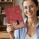 Personalized Birth Flower Name A5 Notebook with Storage Pocket and Lined Pages Daily Essentials Birthday Mother's Day Gift for Office Worker Mom