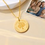Personalized Tree of Life Necklace with 1-5 Names Dainty Jewellery Birthday Mother's Day Gift for Mom Woman