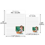 Personalised Cartoon Male Teacher Photo Notepad with 40/80 Pages and Text Teacher's Day Graduation Season Gift for Male Teacher