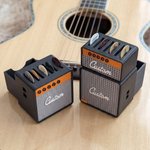 Personalisierte 3D-Druck Retro Gitarre Amp Form Gitarre Picks Halter Plektrum Aufbewahrungsbox mit Namen Geburtstag Geschenk für Musiker Gitarrist
