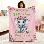 Plaid personnalisé avec nom et année Cadeau de fête des mères pour maman