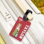Etiquette de bagage de voyage personnalisée avec nom et texte Accessoire de voyage Cadeau d'anniversaire pour la famille et les amis