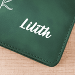 Personalized Line Art Birth Flower A5 PU Leather Notebook with Name Back to School Birthday Office Gift for Family Friend