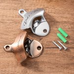 Personalized Vintage Wall-Mounted Bottle Opener with Engraved Text Home Bar Decor Birthday Father's Day Gift for Men Family