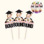 Cara personalizada Foto Graduación Cupcake Toppers Juego de 12 Graduación Decoración de la fiesta Regalo para la clase de 2026 Graduados
