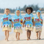 Personlig glassfamilj Snabbtorkande barn Strandhandduk med huva och namn Researtiklar Sommarfest Födelsedagspresent för familj Barn