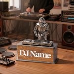 Personalised DJ Figurine Music Theme Desk Decoration with Name Party Planning Birthday Gift for Friend Music Lover