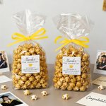Sac à pop-corn transparent avec nom et année pour les diplômés de la promotion 2026