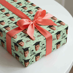 Personalised Face Photo Graduation Cap Wrapping Paper with Name Graduation Party Favor for Graduates Friends