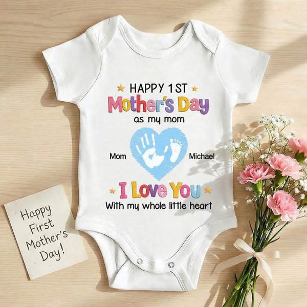 Body de bébé 100% coton avec noms Cadeau de fête des mères pour les nouveaux-nés