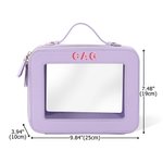 Sac portable en cuir PU pour tuiles de mahjong avec monogramme coloré Accessoire de mahjong Cadeau de pendaison de crémaillère de la fête des mères pour les amateurs de mahjong Joueurs