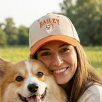 Personalised Pet Photo 100% Cotton Baseball Cap with Name and Year Pet Keepsake Birthday Gift for Pet Owners Lovers