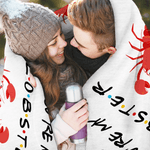Personlig You are My Lobster My Throw Blanket med navn og dato Hjemmeinnredning Daglig bruk Bursdagsgave til par