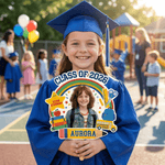 Gepersonaliseerde afstudeerwaaier met naam van de klas van 2026 Afstudeerfeest Cadeau voor afgestudeerden