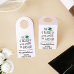 Personalisierte die Quaste war die Mühe wert Grad Cap Bottle Tag mit Text Graduation Party Geschenk für 2026 Absolventen