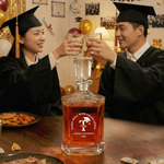 Personalised Graduation Cap Whiskey Decanter with Name and Year Graduation Gift for Graduate Family Whiskey Lover