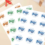 Merci pour Poppin By Autocollants imperméables avec nom Étiquette de faveur Cérémonie de remise des diplômes Décoration de fête pour les diplômés