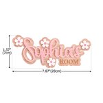 Personalised Daisy Flower Wooden Door Sign with Name Nursery Decor Baby Shower Housewarming Birthday Gift for New Parents Kids