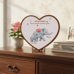 Personlig Never Forget How Much We Love You Elephant Heart Wooden Decoration med navn Morsdag Bursdagsgave til mamma bestemor