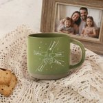 Personalized Hands in Hands Ceramic Mug with 1-8 Names and Text Home Use Mother's Day Gift for Mom Grandma