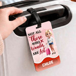 Personalised 3D Cartoon Travel Character Luggage Tag with Name Travel Accessories Birthday Gift for Family Friends Travel Lovers