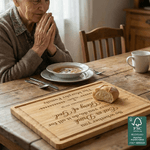 Personalised Bible Verses Cross FSC Charcuterie Bamboo Cutting Board with Name Housewarming Wedding Gift for Family Friends Christian